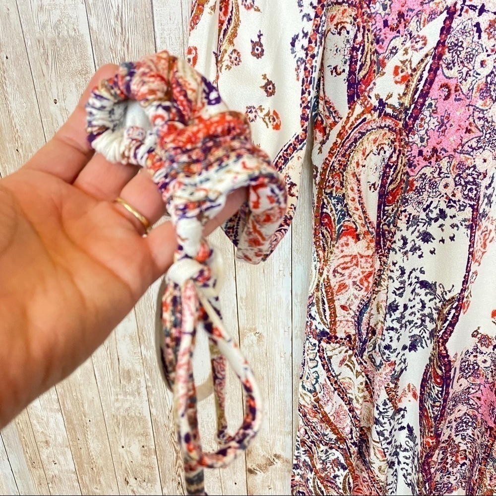 Free People All Dolled Up Paisley Mock‎ Neck Dress - Picture 9 of 14